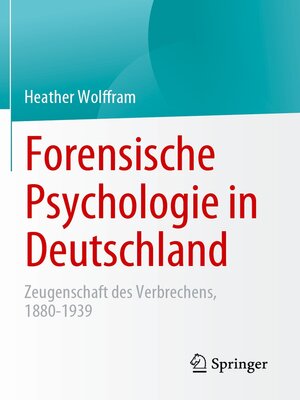 cover image of Forensische Psychologie in Deutschland